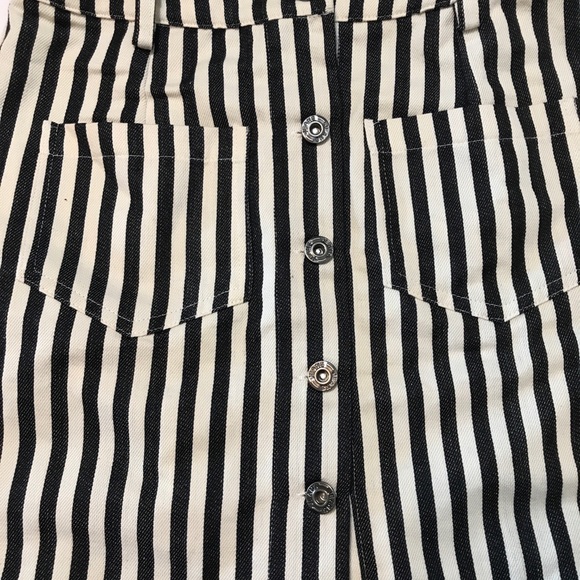 Papermoon Navy Blue/White Striped Miniskirt S NWT - Picture 5 of 5